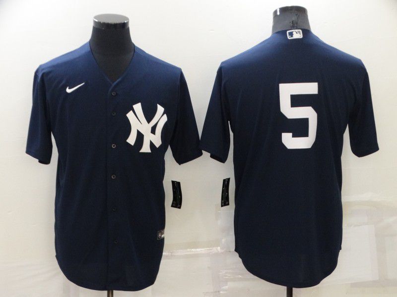 Men New York Yankees 5 No Name Blue Game Nike 2022 MLB Jersey